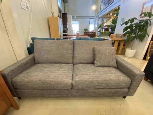 ニトリ ソファー 3P 3人掛け グレー クッション付き 中古品