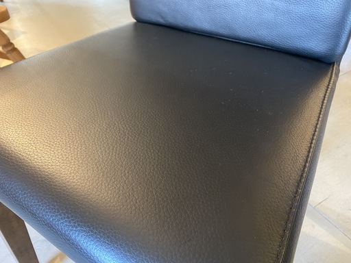 チェア ダイニングチェア 椅子 黒 レザー 中古品②