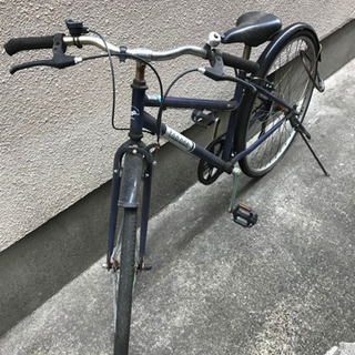 （受け付け終了）自転車　27インチ クロスバイク シマノ6段変速ギア搭載！ネイビーの画像