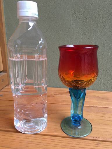 新品未使用 一点もの 超可愛い チューリップ型 創作 琉球グラス ハンドメイド　手作り作品