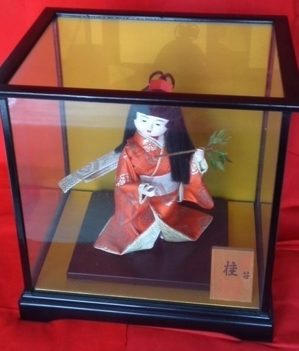 希少！超可愛い日本人形 「桂」桂人形 お祝い 可愛い女の子 舞人形　雛人形 童人形 ひな人形 市松人形 ケース飾り ガラスケース入り
