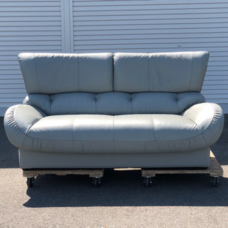 ◇カリモク 2P／2人掛けソファ 本革 リビング 応接 モダン 2シーター