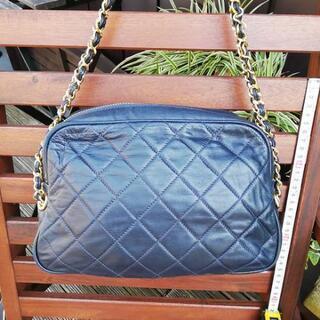 【終了】ヴィンテージ チェーンバッグ ネイビーの画像