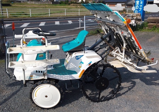 鹿児島発　クボタ　セル始動　4条植えガソリンエンジン乗用田植え機　PP43　ロータリー式