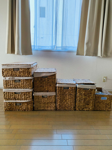 美品⭐︎ヒヤシンス収納カゴセット！