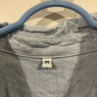 無印　シャツワンピース　麻100 ☆Mの画像