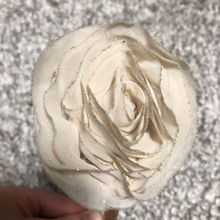 シフォン　キラキラ花カチューシャ