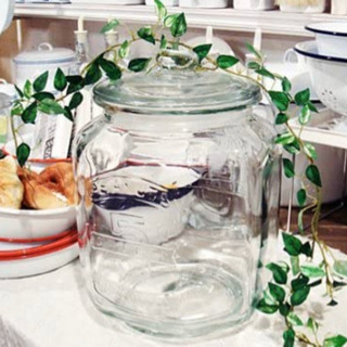 ガラスジャー お米5キロ用 アンティークの画像