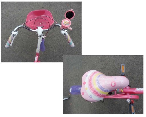 自転車 16インチ ピンク ディズニープリンセス アイデス IDES ベル カゴ ジュニアサイクル 女の子 子供 kids キッズ ペ