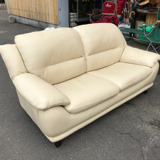 JF00225 ソファ 2人掛け オットマン付き 大塚家具 合皮...
