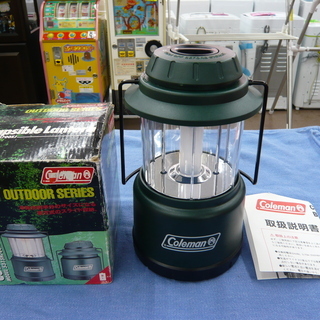 コールマン コラプシブル ランタン コンパクト アウトドア Colman 電池式 グリーン 西岡店の画像