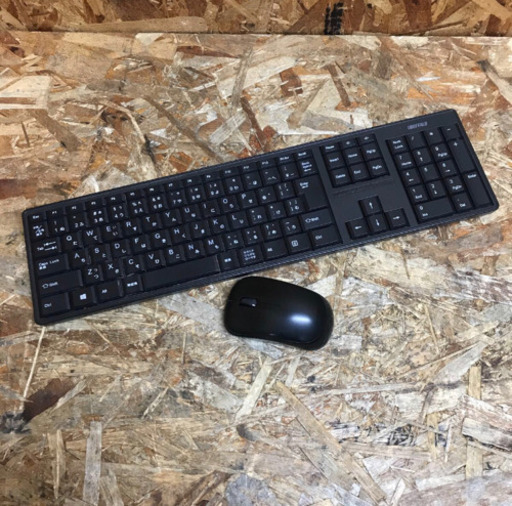 （4650-0）iBUFFALO 無線（2.4GHｚ）キーボード＆マウスセット ブラック BSKBW10SBK