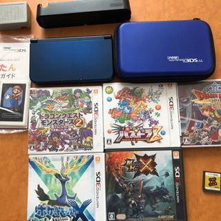 【状態良】ニンテンドーnew3DSLL メタリックブルー ソフト6本