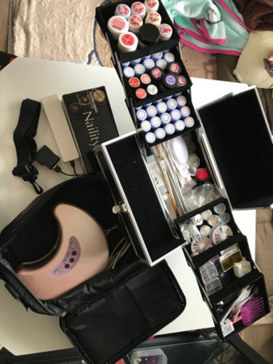 スカルプチュア、ジェルネイル、スターターセット、コスメボックス、ledライト、ジェルネイル用カラー、その他一式