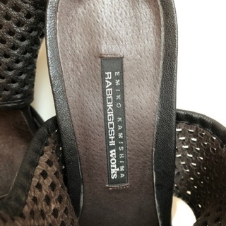 Rabokigoshi works 黒 サンダル 24 差し上げますの画像