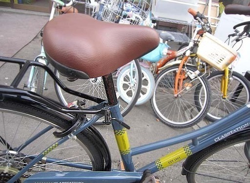 自転車 26インチ CLASSTATION 6段切替 ライト かご 荷台付 シティーサイクル ママチャリ 札幌市 白石区 東札幌