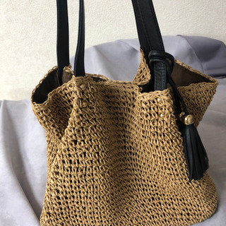 未使用新品　夏物カゴバッグ　大きいサイズ
