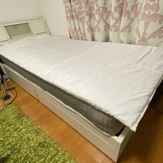 🔰お引取り限定🔰 シングルベッド セット一式(ベッドフレーム マ...