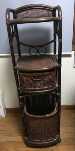 籐のランドリーボックス