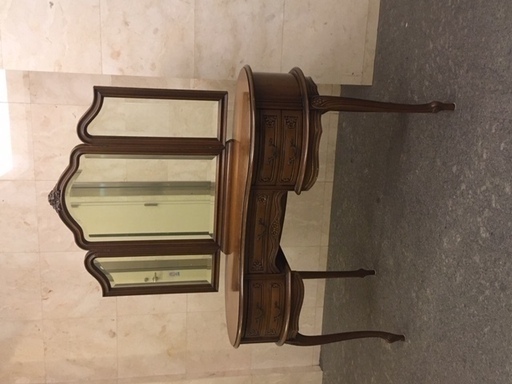 英国 アンティーク ドレッサー 猫脚 ヴィンテージ イギリス 三面鏡 クラシカル 鏡台 店舗什器 ディスプレイ