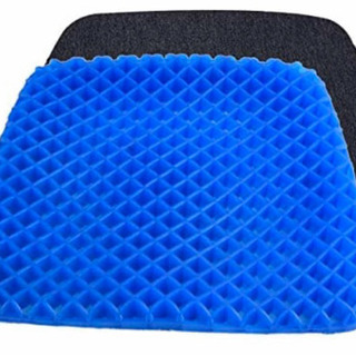 新品 卵 たまご ゲルクッション 座布団 無重力クッション 高反発 高通気性 体圧分散 尾椎保護 腰痛対策 美尻 姿勢矯正 座り心地抜群 ゲルシートクッション 蜂の巣の形状 クッション 椅子 車 オフィス 自宅用 ブルーの画像