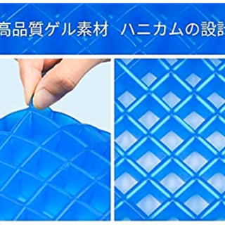 新品 卵 たまご ゲルクッション 座布団 無重力クッション 高反発 高通気性 体圧分散 尾椎保護 腰痛対策 美尻 姿勢矯正 座り心地抜群 ゲルシートクッション 蜂の巣の形状 クッション 椅子 車 オフィス 自宅用 ブルーの画像