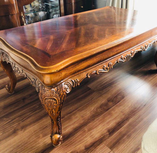 猫脚アンティークテーブル