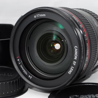 Canon EF 24-105mm F4 L IS USM　キヤノン　キャノン　レンズ　【フード、キャップ付き】