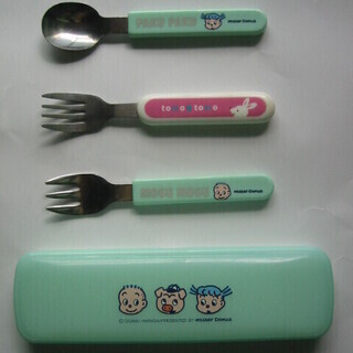 子供、幼児、用　スープン＆フォーク、セットの画像