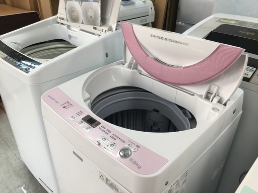 シャープ5.5K洗濯機　2016年製！！　分解クリーニング済み！！