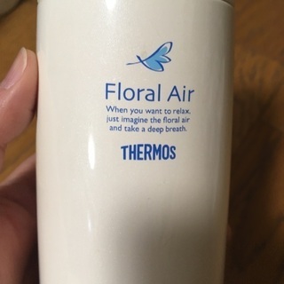 サーモス 真空断熱ケータイマグ Floral Air ホワイト　350mlの画像