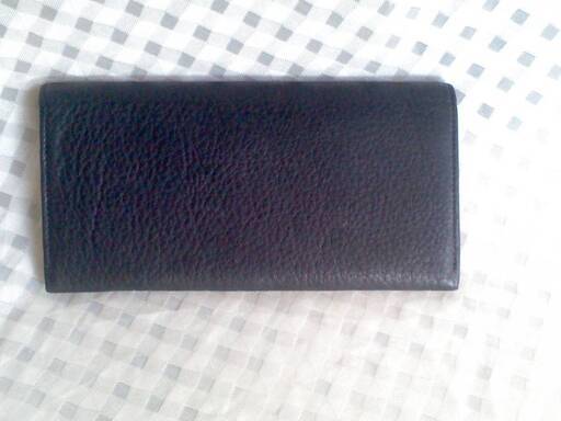 新品未使用　希少　鹿革 高級品 AZ　GENUINE LEATHER　ベトナム製 カードポケット7個 長財布 ブラック　DEER SK