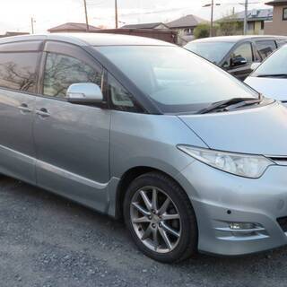 エスティマアエラスS/サンルーフ/令和4年4月/純正HDDナビ/CD/DVD/Bカメラ/フリップダウン/両側パワースライド/スマートキー/ETC/HID/純正AWの画像