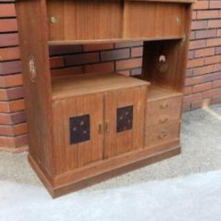 アンティーク家具 茶棚 古民家家具 桐造作棚