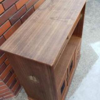 アンティーク家具 茶棚 古民家家具 桐造作棚の画像