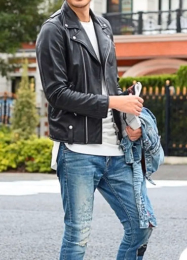 ラム革　ダブルライダース　ジャケット　Mサイズ