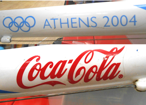 コカ・コーラ 26インチ クロスバイク 7段変速 アテネオリンピック 2004 フロントサスペンション 英式バルブ Coca-Cola