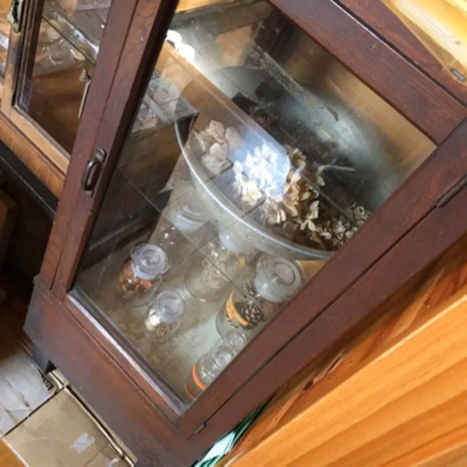 ヴィンテージ  キャビネット　薬棚　ショーケース　ガラス棚