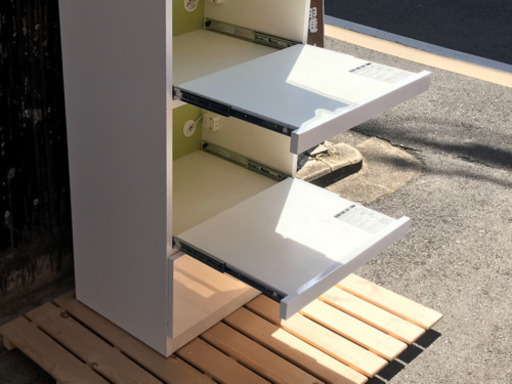 スリムキッチンボード　レンジ台　ライトグリーン