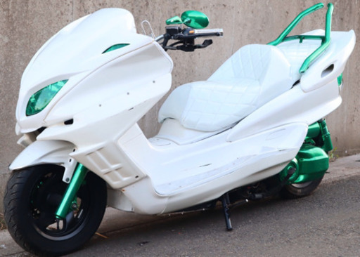 【YAMAHA マジェスティ】世界に一台だけのカスタムエディション！！緑×白！！