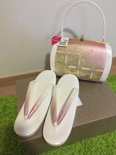 草履　バッグ　新品　LL