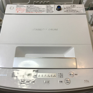 【送料無料・設置無料サービス有り】洗濯機 2018年製 TOSHIBA AW-45M7 中古