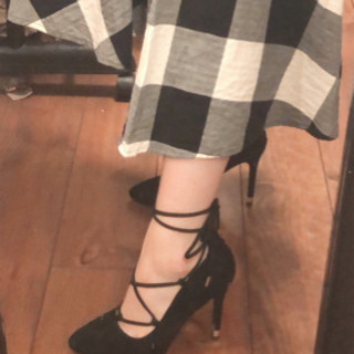 R＆E編みあげパンプスの画像