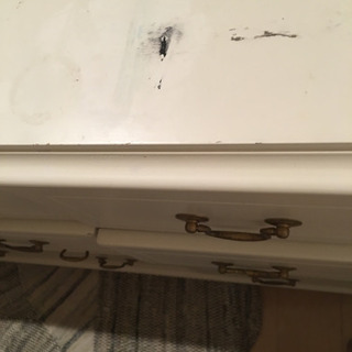 ※急ぎです！　ホワイト　アンティーク  チェスト　ワイド　北欧　猫足の画像