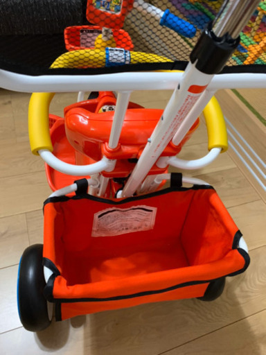 美品　室内のみ　三輪車　タッチフォンカーゴ　ミッキー