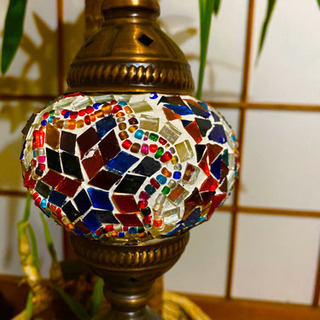 トルコ製　トルコランプ　アンティーク　スタンドライトの画像