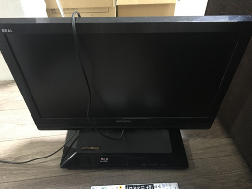 三菱 テレビ　22v ブルーレイ再生可、録画機能内蔵