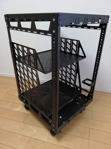 14Uスタジオラック スチール製　音響機器のラッキングにどうぞ
