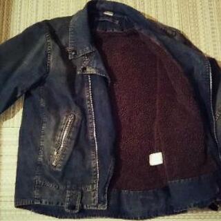 【USED】【値下げ】メンズ　デニムライダース　裏ボアの画像