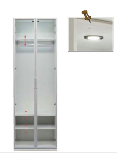 ワードローブ　ガラス　洋服　収納　タンス